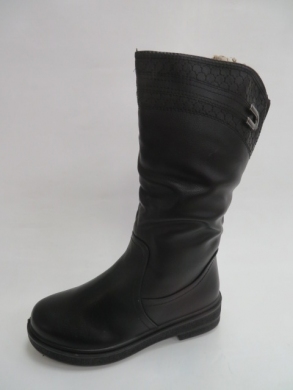Kozaki damskie ocieplane na płaskim (36-41) Z1-5 BLACK
