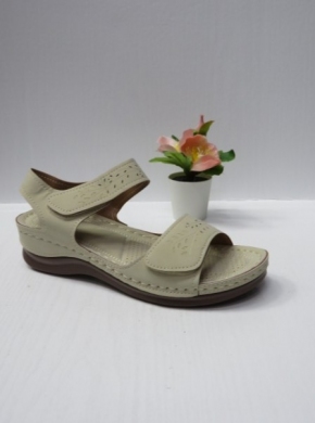 Sandały damskie na koturnie (36-41) XD-2202 BEIGE/WHITE