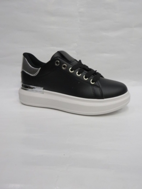 Buty sportowe damskie na płaskim (36-41) J543 BLACK/SILVER