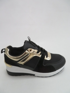 Sportowe Damskie na koturnie (36-41) 853 BLACK/GOLD