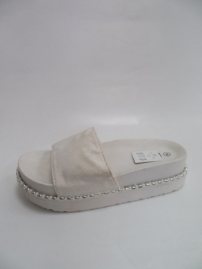 Klapki damskie na koturnie (36-41) LS-118 WHITE