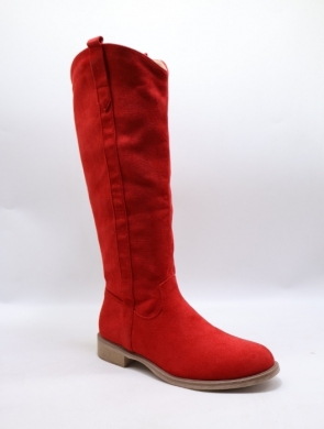 Kozaki damskie na płaskim (36-41) LQ116 RED