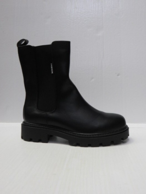 Botki damskie ocieplane na płaskim (37-42) JQ7015 BLACK
