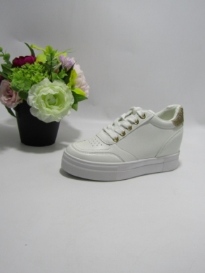 Buty sportowe damskie na koturnie (36-41) B015 WH/GOLD
