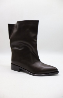 Botki damskie na płaskim (36-41) 348 BROWN