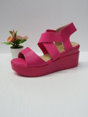Sandały damskie na koturnie (36-41) B-9052 FUCHSIA