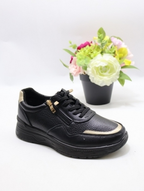Buty sportowe damskie na płaskim (36-41) BK616 BLACK