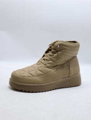 Botki damskie ocieplane na płaskim (37-42) XQ25-9 KHAKI