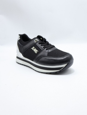 Buty sportowe damskie na płaskim (36-41) 1618 BLACK