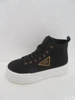 Trampki damskie na płaskim (36-41) GD-HR-29 BLACK