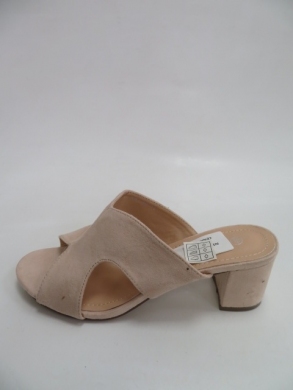 Klapki damskie na obcasie (36-41) N19-380 BEIGE
