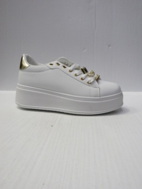 Buty sportowe damskie na koturnie (36-41) 1790 WHITE/GOLD