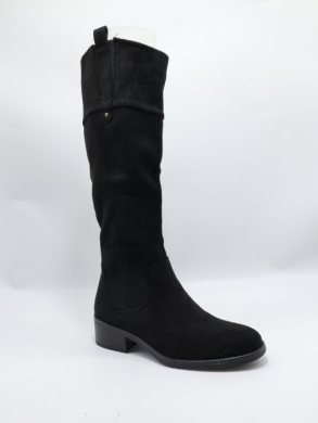 Kozaki damskie ocieplane na płaskim (36-41) 68180 BLACK