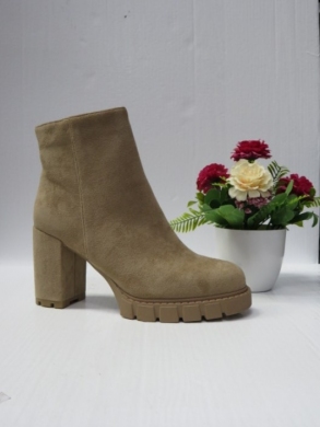 Botki damskie ocieplane na obcasie (36-41) BM73 KHAKI