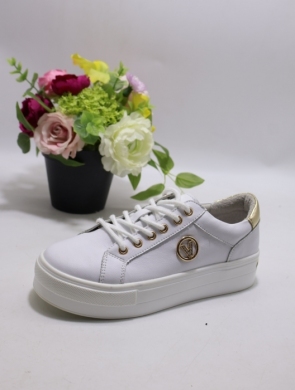 Buty sportowe damskie na płaskim (36-41) TH002 SKO WH/GOLD