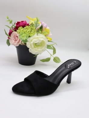 Klapki damskie na szpilce (36-41) D1242 BLACK