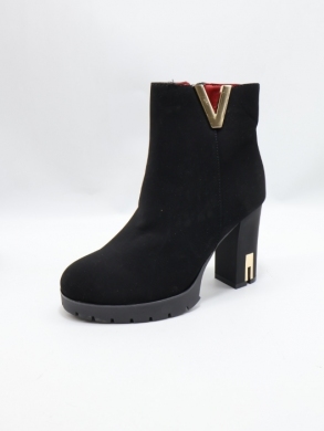 Botki damskie ocieplane na obcasie (36-41) AM7519 BLACK