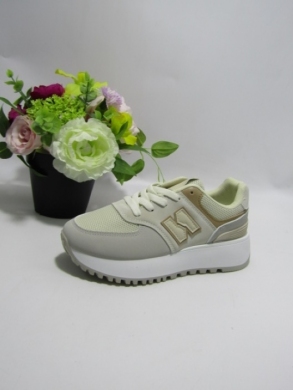 Buty sportowe damskie na płaskim (36-41) LY-109 BEIGE