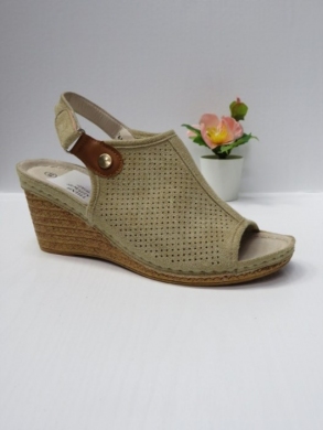 Sandały damskie na koturnie (36-41) 7AA225 BEIGE