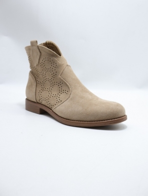 Botki damskie na płaskim (36-41) H167 KHAKI