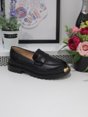 Mokasyny damskie na płaskim (36-41) H8-339 BLACK