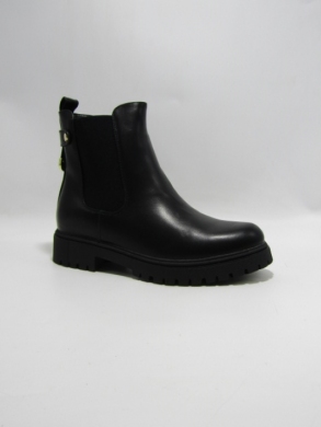 Botki damskie ocieplane na płaskim (36-41) SA190-1 BLACK
