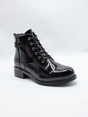 Botki damskie ocieplane na płaskim (36-41) H2415A BLACK