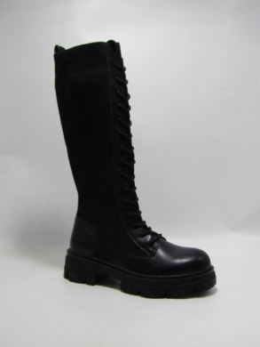 Kozaki damskie na płaskim (36-41) H0233 BLACK