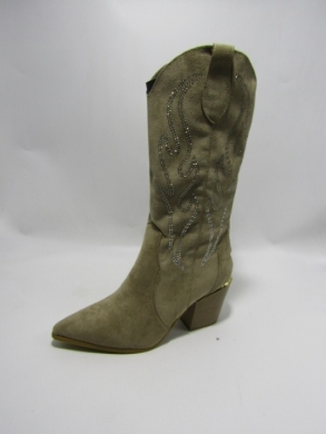 Kozaki damskie na obcasie (36-41) 588 KHAKI