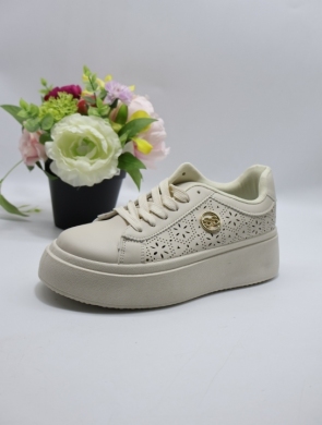 Buty sportowe damskie na płaskim (36-41) LT395-3 BEIGE