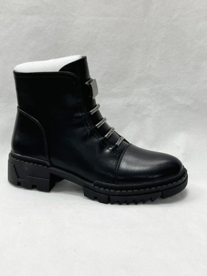 Botki damskie ocieplane na płaskim (36-41) JJ40 BLACK