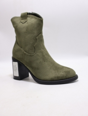 Botki damskie ocieplane na obcasie (36-41) XQ119 GREEN