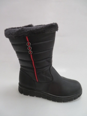 Kozaki damskie ocieplane na płaskim (39-43) D25-6 BLACK