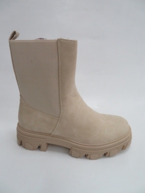 Botki damskie jesienne na płaskim (36-41) 2025-A299P BEIGE
