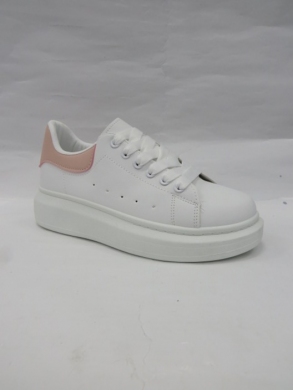 Buty sportowe damskie na płaskim (36-41) BO-632 WHITEPINK