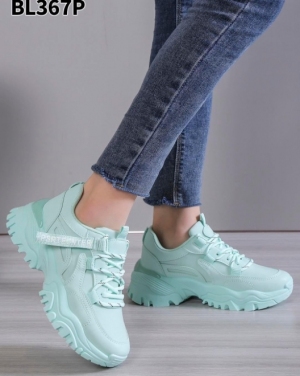 Buty sportowe damskie na płaskim (36-41) BL367 GREEN