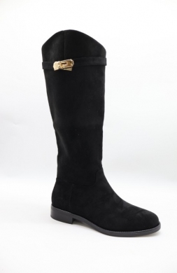 Kozaki damskie na płaskim (36-41) 69001 BLACK