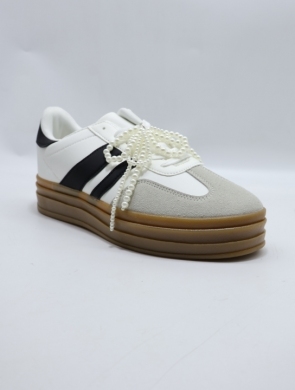 Buty sportowe damskie na płaskim (36-41) 24040 WHITE