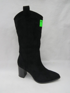 Kozaki damskie na obcasie (36-41) 8615A BLACK