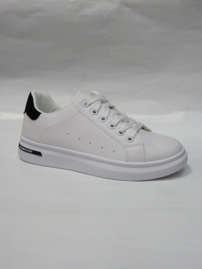 Buty sportowe damskie na płaskim (36-41) BO-721 WHITE/BLACK
