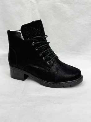 Botki damskie ocieplane na obcasie (36-41) E063B BLACK