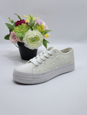 Trampki damskie na płaskim (36-41) 7SP728-LS WHITE