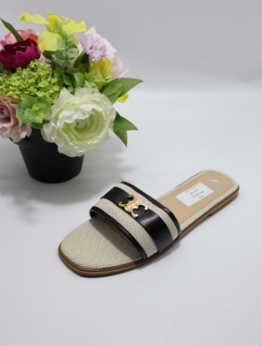 Klapki damskie na płaskim (36-41) 9870 BLACK