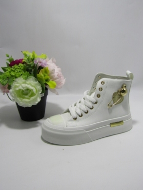 Trampki damskie na płaskim (36-41) 9142 WHITE