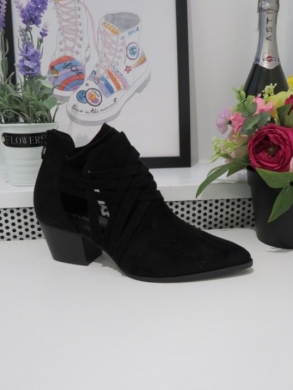 Botki damskie na obcasie (36-41) 8688 BLACK