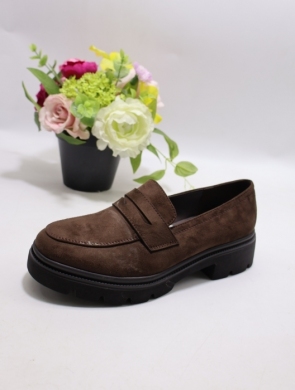 Mokasyny damskie na płaskim (36-41) 9280 BROWN