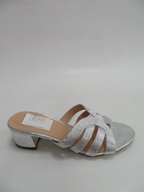 Klapki damskie na obcasie (36-41) FD-187 SILVER