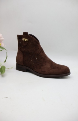 Botki damskie na płaskim (36-41) H256A BROWN