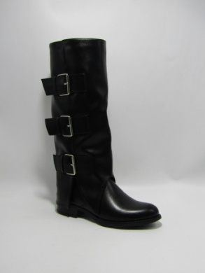 Kozaki damskie ocieplane na płaskim (36-41) 9222 BLACK