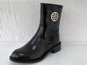 Botki damskie jesienne na płaskim (36-41) GD-FL2038A BLACK